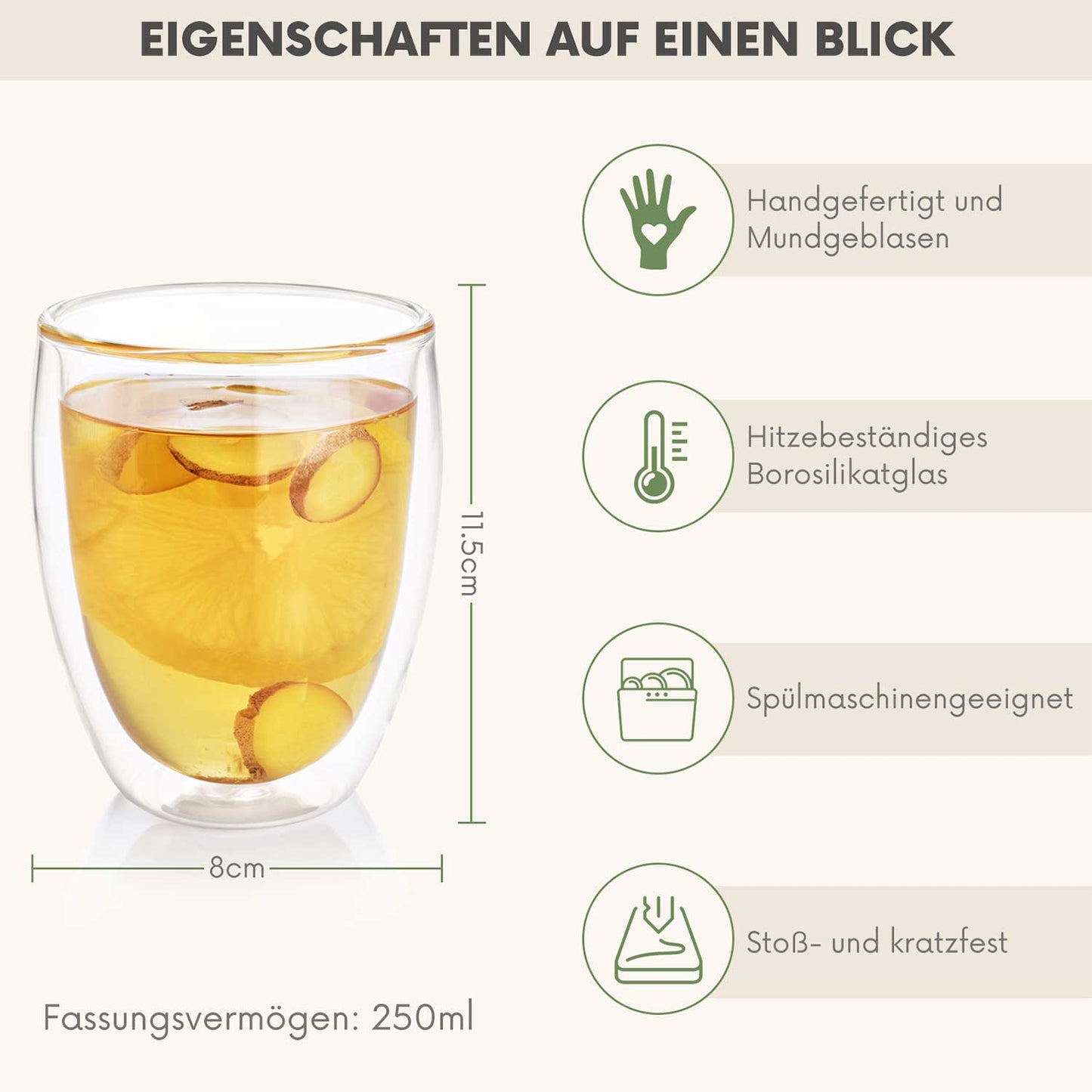 Teeglas-Sieb-Set