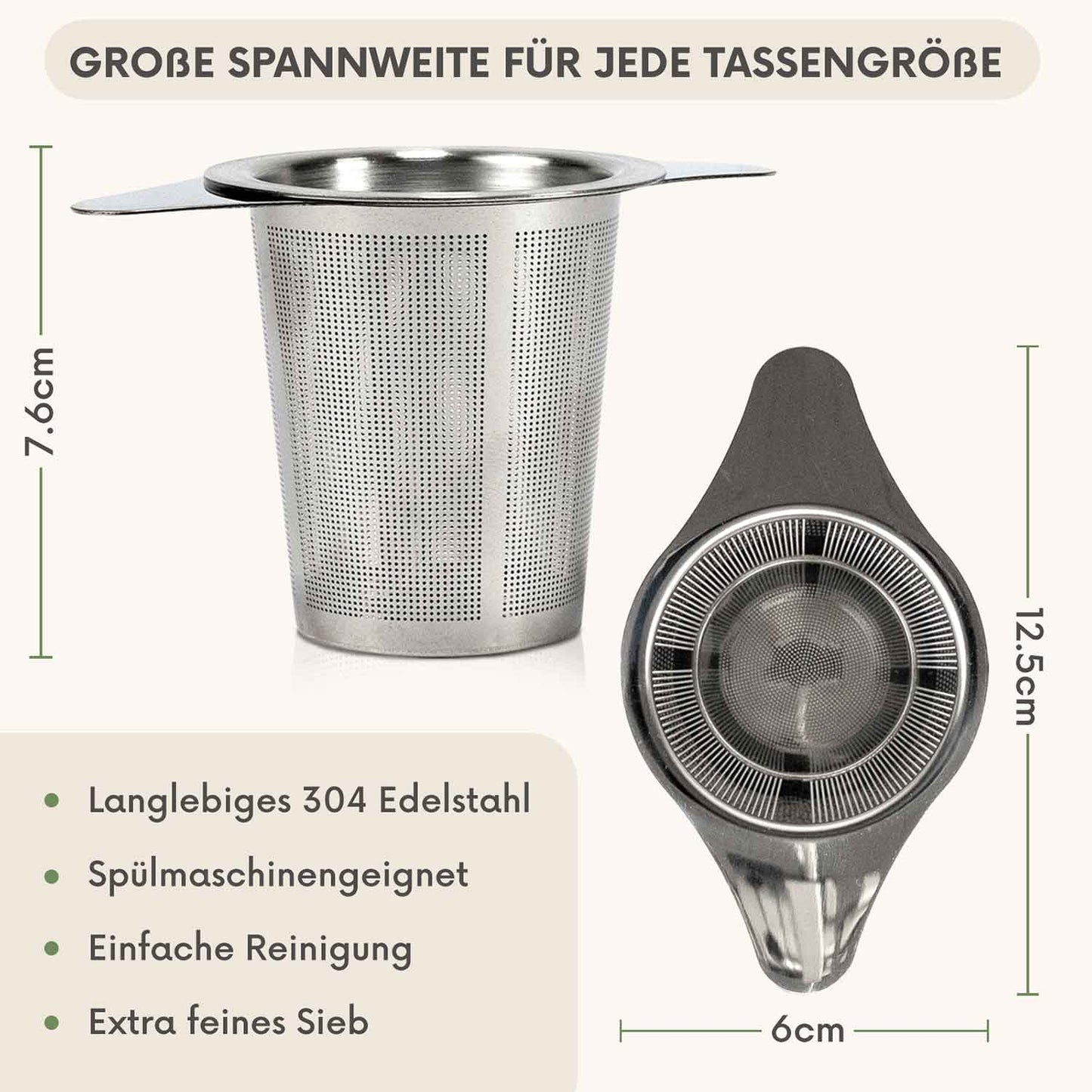 Teeglas-Sieb-Set