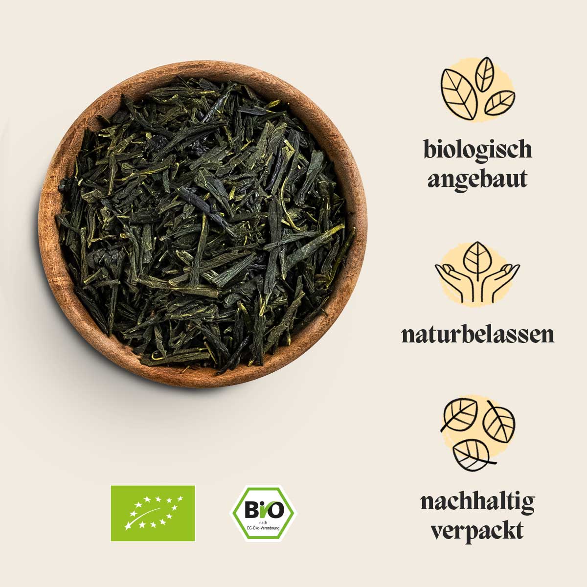 In diesem Bild sieht man den lose Japan Sencha Tee.