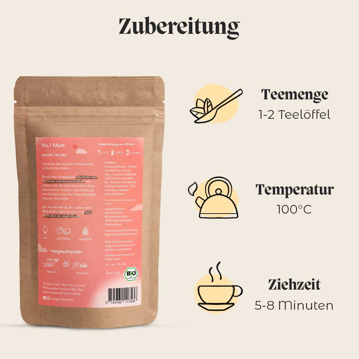 mama geschenk tee zubereitung