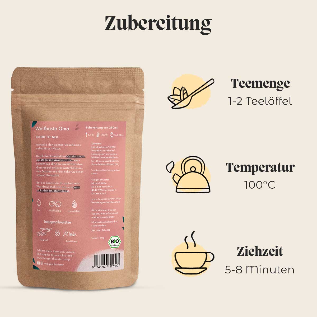 Welt beste Oma Geschenkidee Tee Zubereitung