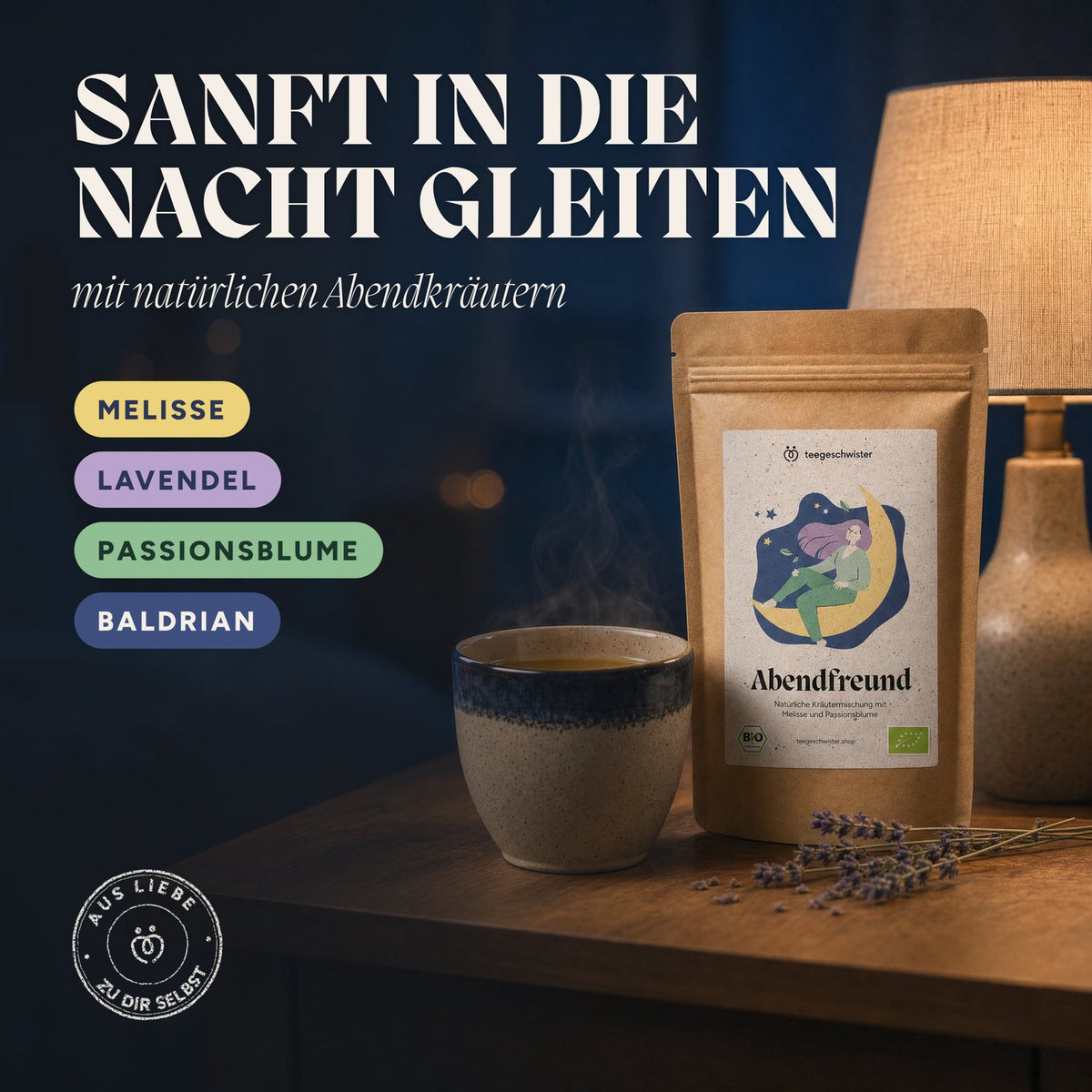 Abendfreund – Bio Abendtee mit Melisse von teegeschwister, Ansicht 2